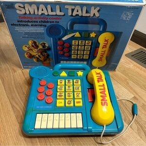 Vintage Vtech Small Talk Play Landline Telephone Noises Piano Keys Kids Toy